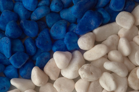 White and blue stone diagonal