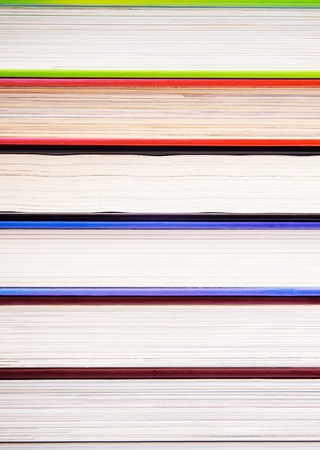 Bundle of of books in colorful platesの写真素材