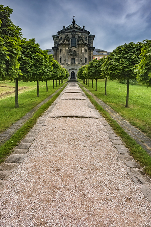 Summer view of chateau Kuks in Czech Republicの写真素材