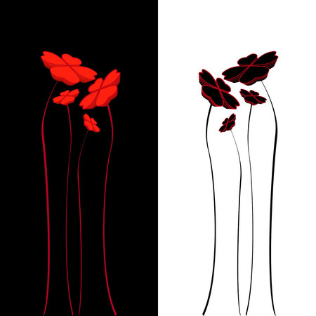 romantic flowersのイラスト素材