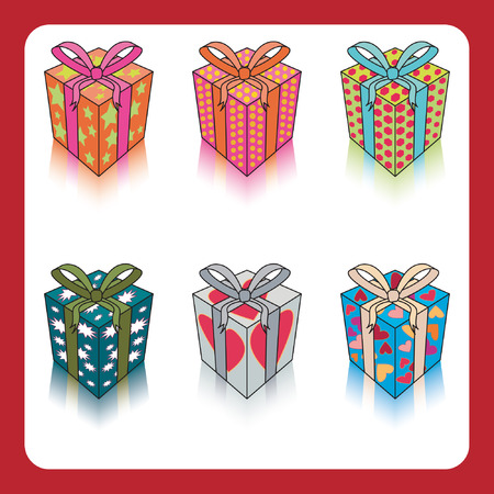 gift boxesのイラスト素材