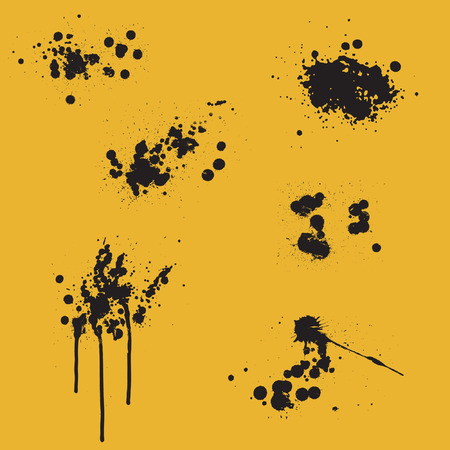 ink splits - vector design elementsのイラスト素材