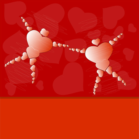 heart shaped women and man dancingのイラスト素材