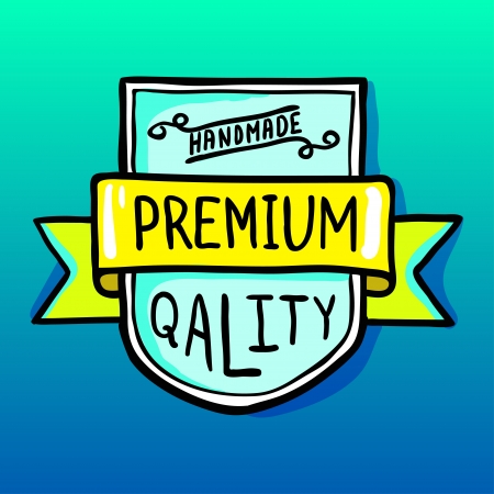 Handmade Premium Quality Labelのイラスト素材