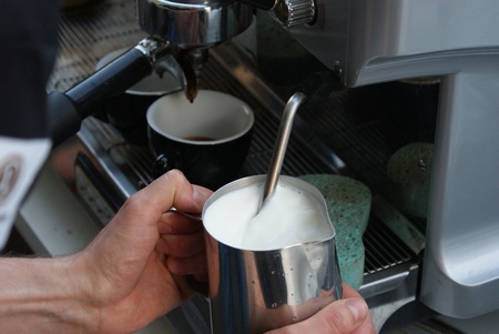 Lublin, Poland, june 4 2011: Art Cafe - contest "The best coffee"のeditorial素材