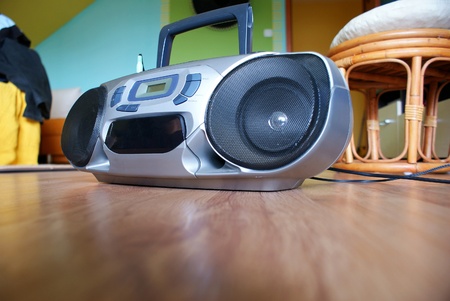 This is a view of radio with cd playerの写真素材