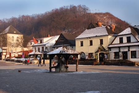 Old city view from main streetのeditorial素材