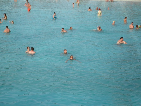 Thermal swimming pool in Hajduszoboszlo, Hungary. 20 August 2010のeditorial素材