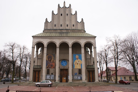 This is an old church by the Wolska steet in Lublin, Poland. Picture taken 5 April 2012のeditorial素材