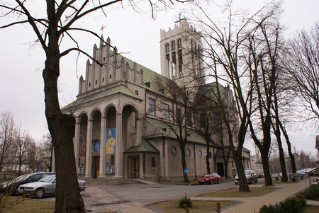 This is an old church by the Wolska steet in Lublin, Poland. Picture taken 5 April 2012のeditorial素材