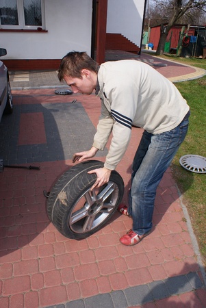 Wheel changingのeditorial素材