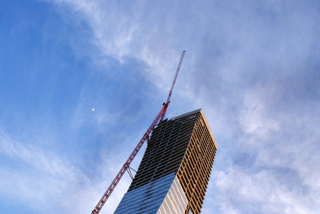 This is a view of Zlota 44 high rise in centre of Warsaw, Polandのeditorial素材