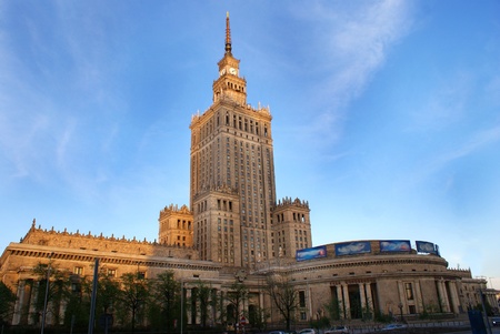 Palace of Culture and Science in Warsawのeditorial素材