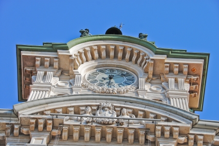 This is a view of streets and monuments in Trieste  August 5, 2013  Trieste, Italyのeditorial素材
