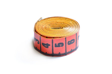 This is a view of tape-measure on white background.