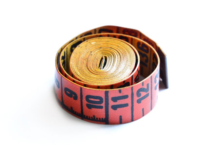 This is a view of tape-measure on white background.
