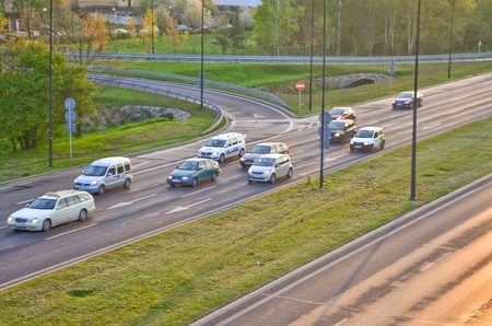 This is a view of Solidarnosc Street in Lublin. May 1 2015 Lublin Poland.のeditorial素材