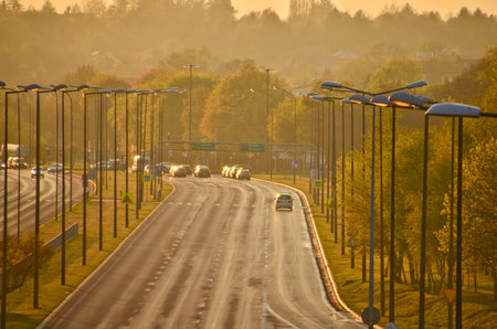 This is a view of Solidarnosc Street in Lublin. May 1 2015 Lublin Poland.