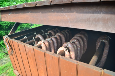 This is a view of smoked meatの写真素材