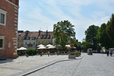 This is a view of old town in Sandomierz Town. August 2, 2015. Sandomierz, Poland.のeditorial素材