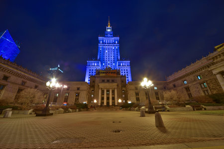 This is a view of Warsaw Downtown. February 2, 2016. Warsaw, Poland.のeditorial素材
