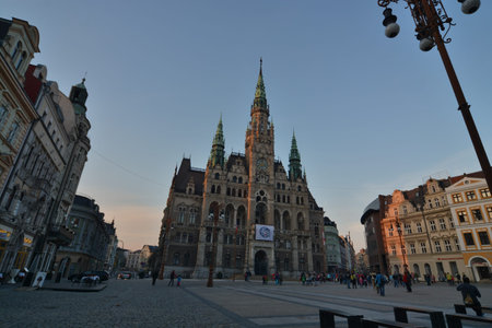 This is a view of the streets of Liberec. Apris 30, 2016 Liberec, Czech Republic