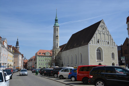 This is a view of Gorlitz city view. April 30, 2016 Gorlitz, Germany.のeditorial素材