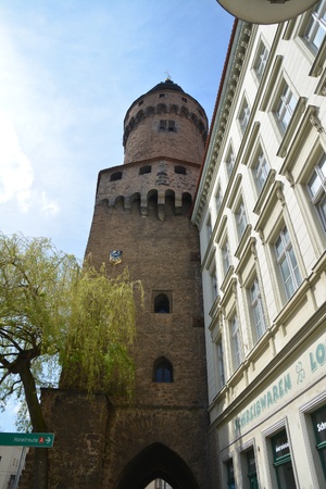 This is a view of Gorlitz city view. April 30, 2016 Gorlitz, Germany.のeditorial素材