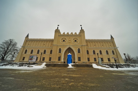 This is a view of Lublin old town view at winter. January 13, 2017. Lublin, Poland.のeditorial素材