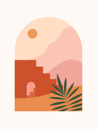 desert landscapeのイラスト素材