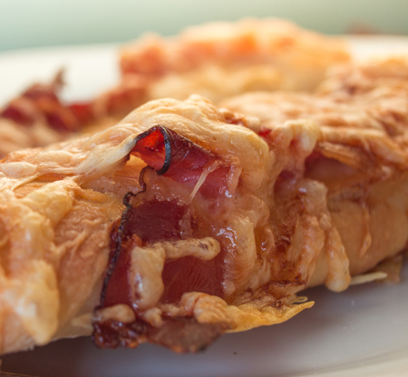 Homemade Bacon and cheese bread stickの写真素材
