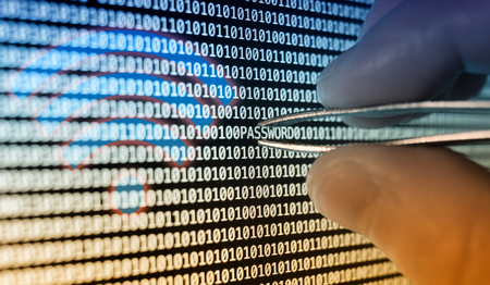 Binary code, Men in the Middle WPA2 wireless Attack 2017 exploitの写真素材