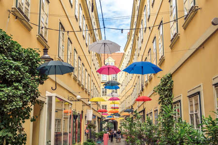 Vienna Austria July.1 2020, Areal view at Schoenbrunn Palace imperial summer residence and the Cityscapeのeditorial素材