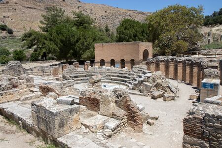 Odeon in Gortyn, Gortys or Gortyna - an ancient city on Crete.の写真素材