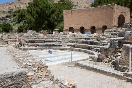 Odeon in Gortyn, Gortys or Gortyna - an ancient city on Crete.の写真素材
