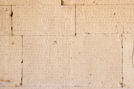 Gortyn code -  the codification of the civil law - Gortyn, Crete, Greeceの写真素材