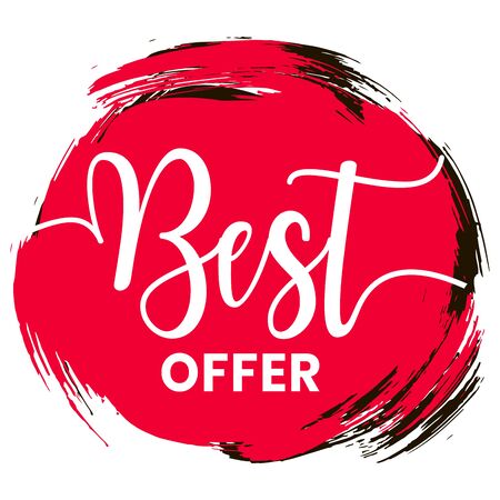 Vector sale tag with discount label. Best offer business elements design. Season special deal.のイラスト素材