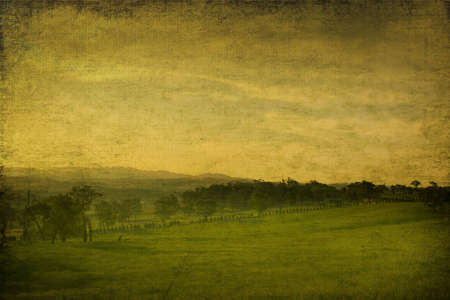 vintage grungy landscape made from photographyの写真素材