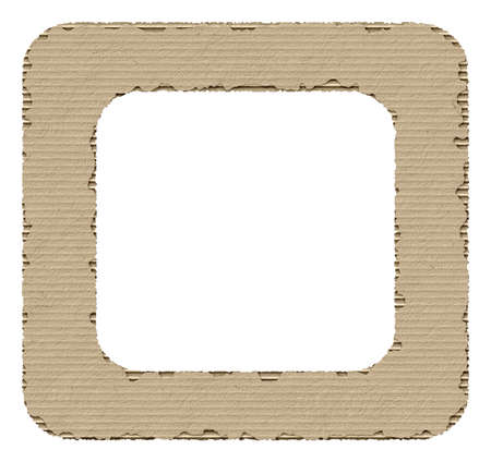torn cardboard frameの写真素材