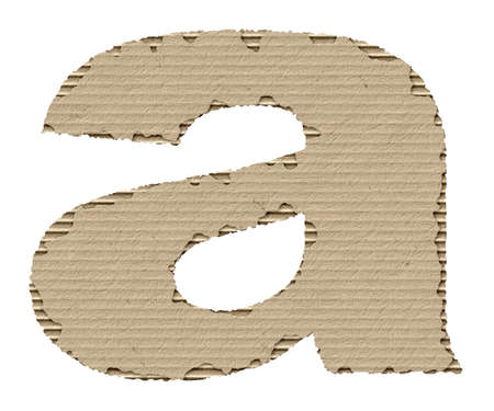 letter a made from torn cardboardの写真素材