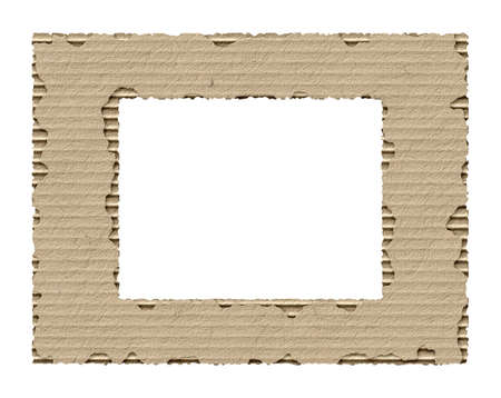 frame made from torn cardboardの写真素材