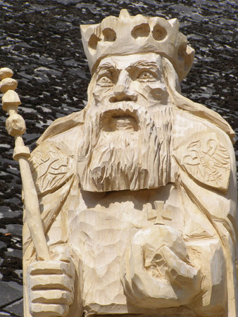 The sculpture of King Casimir The Greatの写真素材