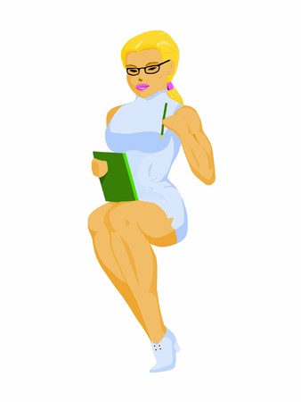 Vector illustration of a secretary 1のイラスト素材