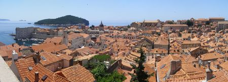 Dubrovnik from the city wallsの写真素材