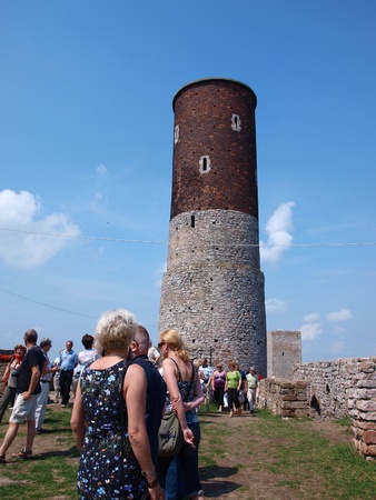 The ruins of the castle in Checiny, Polandのeditorial素材