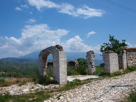 Ruins of the city of Berat in Albania