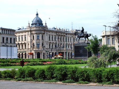Litewski Square in Lublin, Polandのeditorial素材