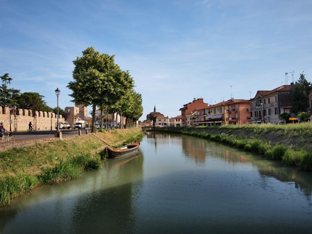 The Bisetto channel in Monselice, Italyのeditorial素材