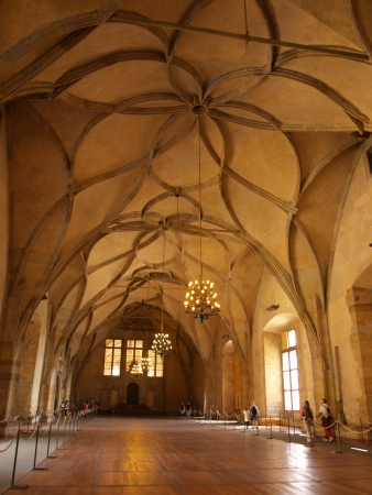 Vladislav Hall, Old Royal Palace, Prague, Czech Republicのeditorial素材