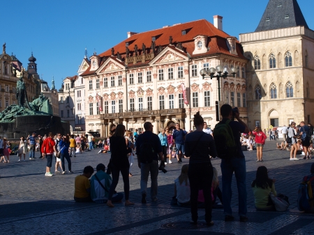 Golz-Kinsky Palace, Old town square, Prague, Czech Republicのeditorial素材